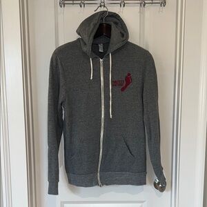 Gray Zip-Up Hoodie, size L